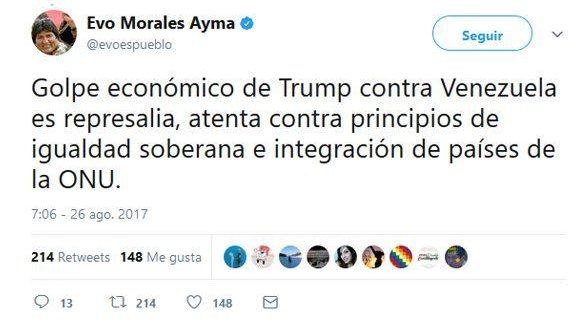 Atacan desde México cuenta de Evo Morales en Twitter