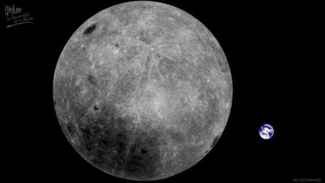 China logra la primera foto del lado oscuro de la Luna, con la Tierra de fondo