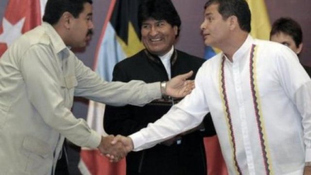 Evo y Correa se solidarizan con Nicolás Maduro
