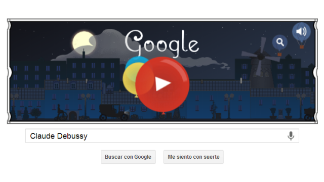 Google homenajea a Claude Debussy por el 151 aniversario de su nacimiento
