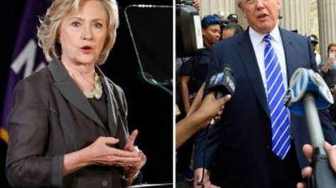 Clinton y Trump, casi empatados en la lucha por la presidencia