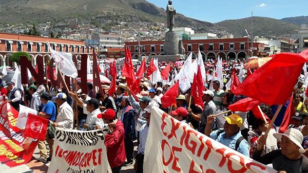 Gobierno de Hidalgo ignoró la marcha de 10 mil antorchistas 