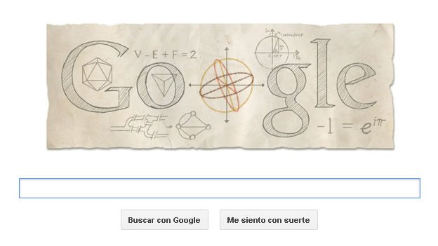 Google honra con un ’doodle’ matemático a Leonhard Euler