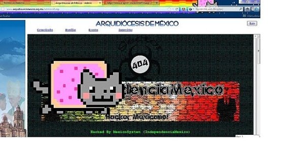 Hackeó Anonymous página de la Arquidiócesis de México