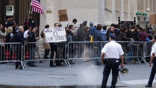 Se van a quedar, los indignados en Wall Street