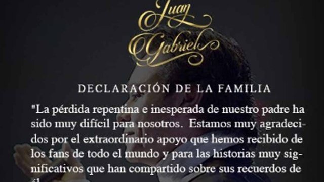 Traerán restos de Juan Gabriel a Juárez para un homenaje