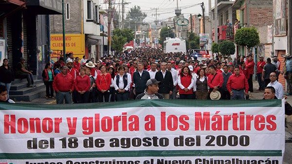 Chimalhuacán rinde homenaje a sus mártires
