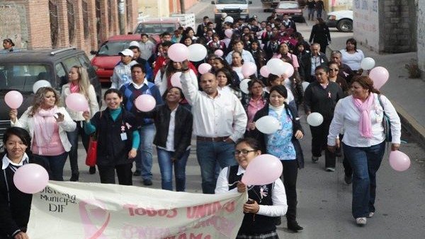 Convocan a caminata por el Día Internacional del Cáncer de Mama en Villa Hidalgo 