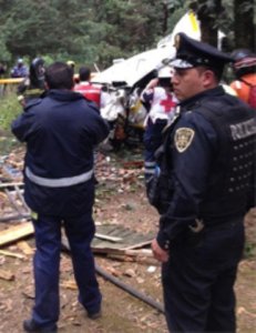 Se desplomó avioneta en el Distrito Federal; dos lesionados