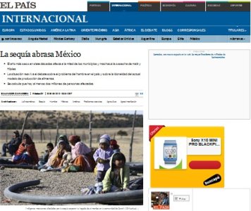 Pobreza en la sierra llega hasta los diarios españoles
