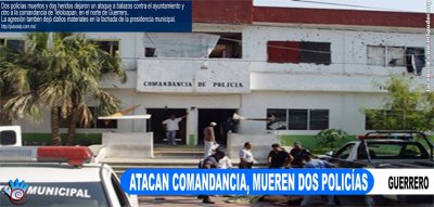 Grupo armado ataca ayuntamiento y comandancia de Teloloapan; mueren dos policías