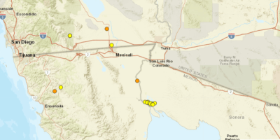 Siguen dándose microtemblores en las fallas sísmicas de la zona fronteriza BC-California