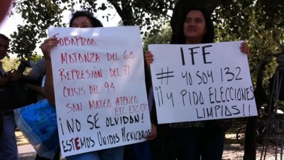Denuncia "Yo soy 132" que el IFE no los acreditó en Juárez como observadores