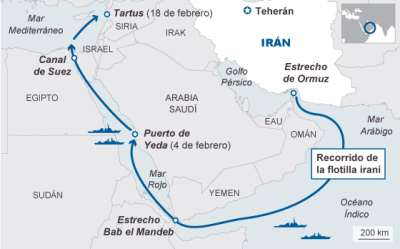 Dos buques de guerra iraníes llegan al Mediterráneo