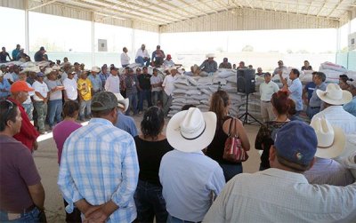Entrega Antorcha 108 toneladas de fertilizante en Mapimí 