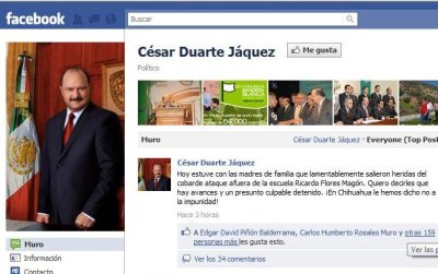Asegura Duarte por Facebook que ya hay responsable por los ataques de Anapra