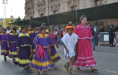 Folklore y tradiciones del pueblo, en el Desfile de la Revolución