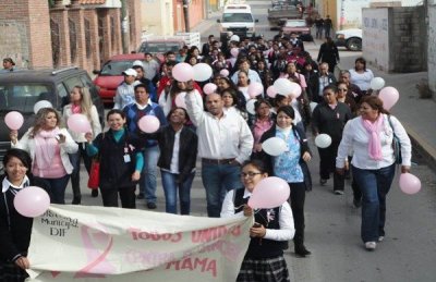 Convocan a caminata por el Día Internacional del Cáncer de Mama en Villa Hidalgo 