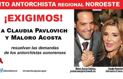 Campaña de denuncia en el Noroeste por incumplimiento y represión de Maloro Acosta