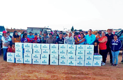Antorcha lleva apoyos alimenticios a familias del Valle de San Quintín
