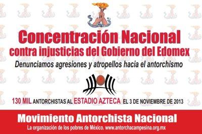 Llenarán 130 mil antorchistas el Estadio Azteca, para frenar las injusticias del GEM