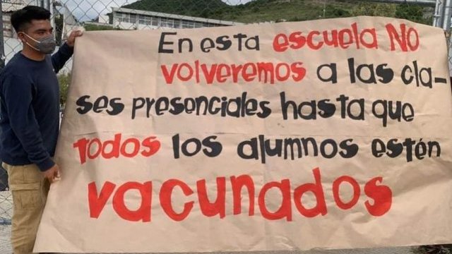 Estudiantes clausurarán simbólicamente escuelas en protesta por falta de vacunas