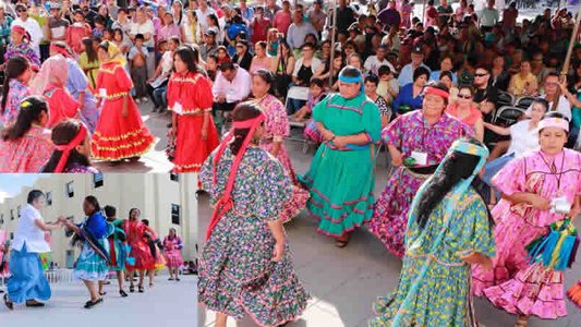 Tradiciones mazahuas y rarámuris en la Verbena por Derechos Indígenas