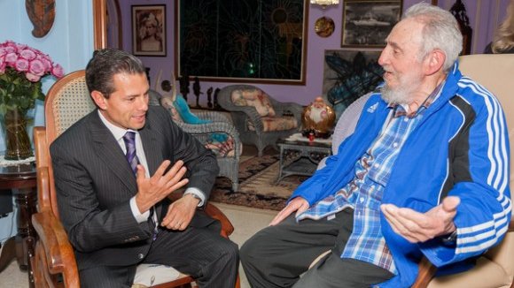 Fidel se reúne con Evo, Correa, Daniel, Mujica y Peña Nieto